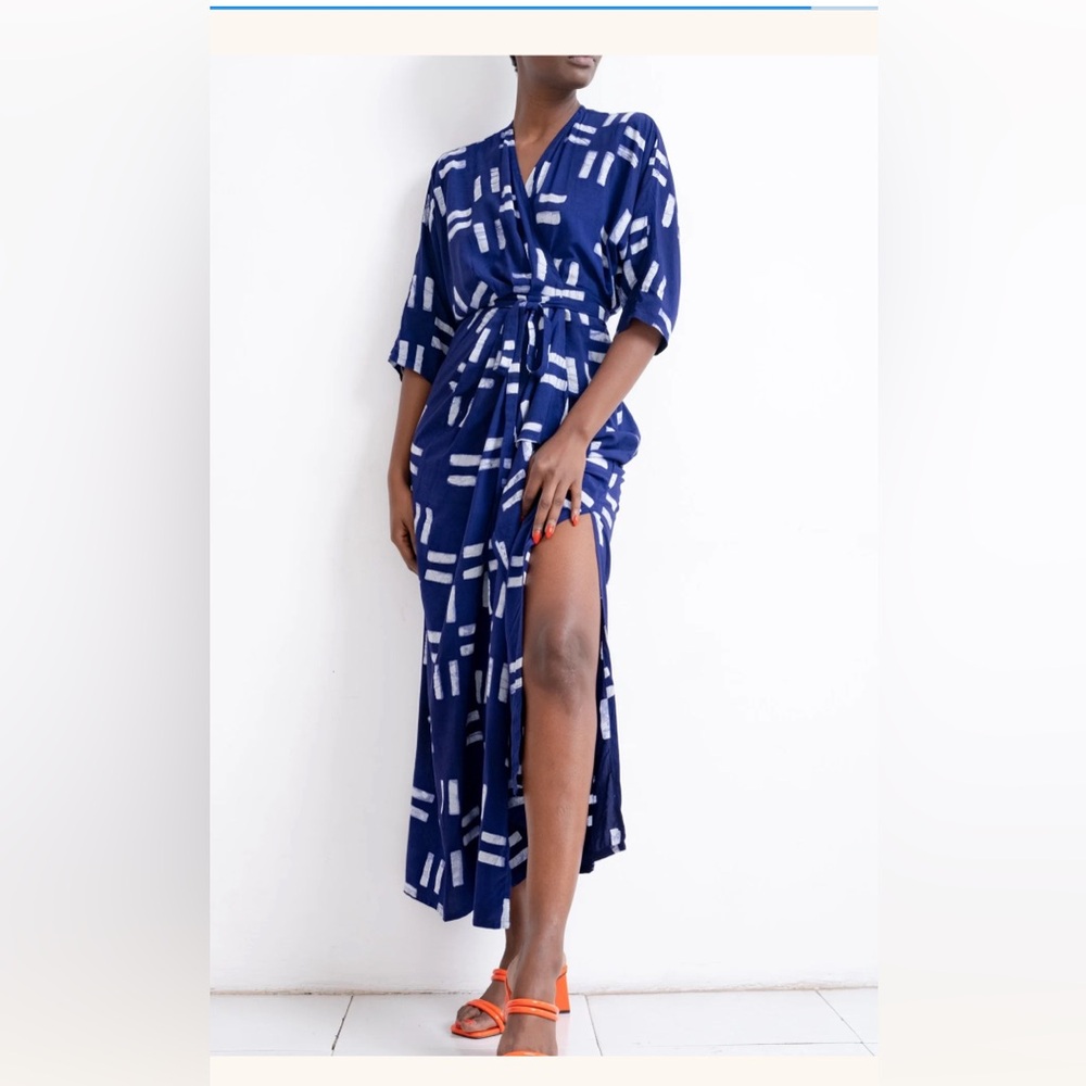 Letsa Wrap Dress - Osei Duro - Elaine print